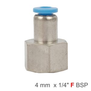 Aircraft Pu Hose Fitting Straight Stud 4Mm-1/4 F
