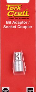 Tork Craft Socket Adaptor Coupler 1/4'F Sq X  1/4'F Hex Carded
