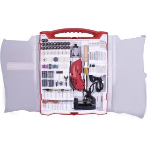 Tork Craft Rotary Tool 170W Accessory Set 245Pc With Stand And Flex Shaft