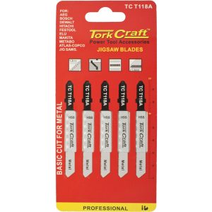 Tork Craft T-Shank Jigsaw Blade For Metal 1.2Mm 21Tpi 75Mm 5Pc