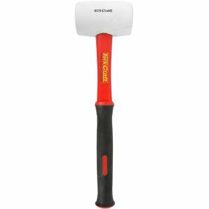 Tork Craft Hammer Rubber Mallet 450G (16Oz) Fibreglass Handle White Non-Marking