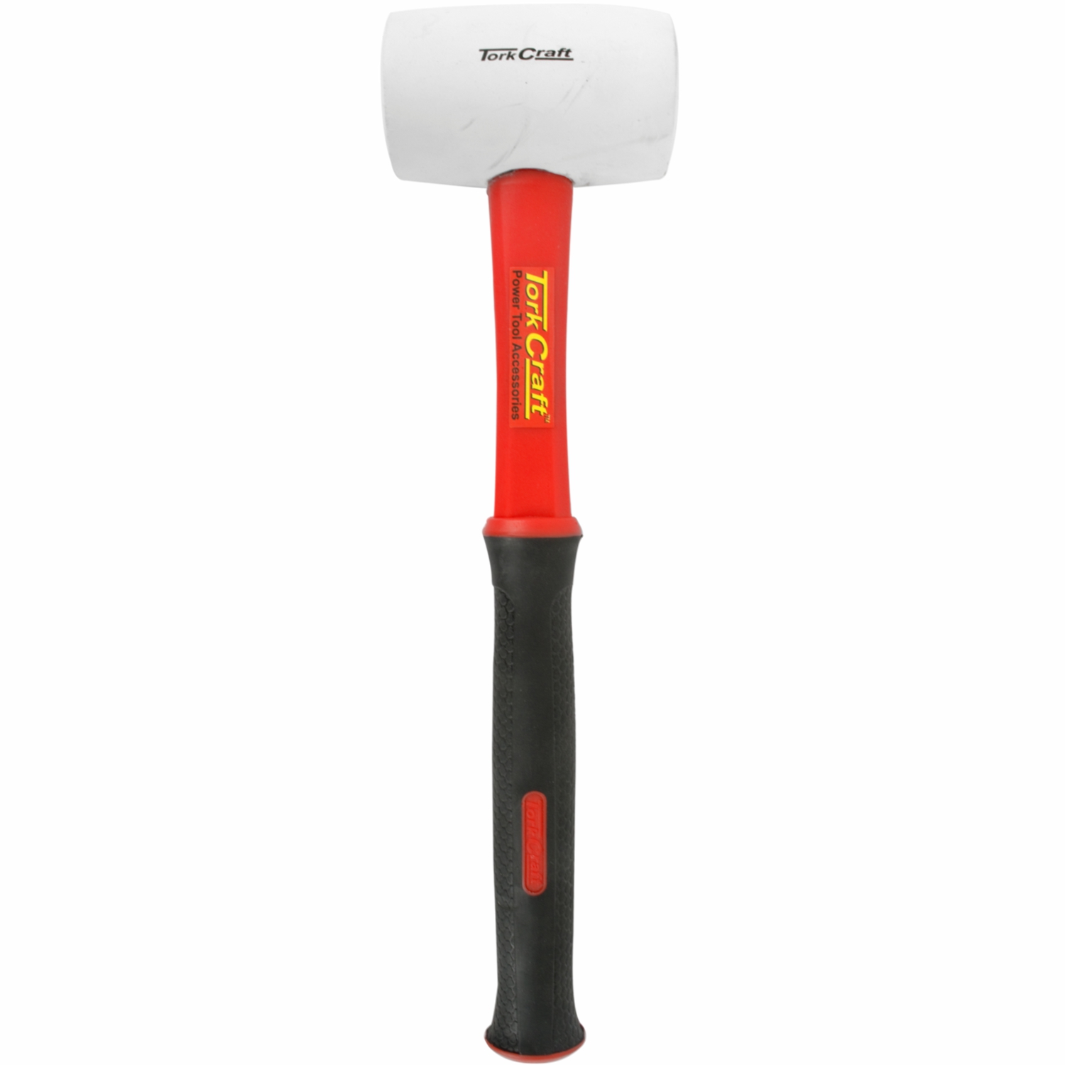 Tork Craft Hammer Rubber Mallet 450G (16Oz) Fibreglass Handle White Non-Marking