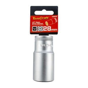 Tork Craft Socket 28Mm 1/2' Dr Deep Socket Crv 12 Point