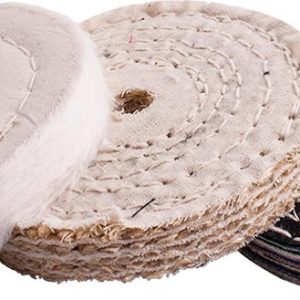 Tork Craft Buffing Wheel Kit 3Pcs 100Mm White & Denim Stiched & Sisal Polishing