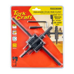 Tork Craft Circle Hole Cutter Adjustable 30-200Mm