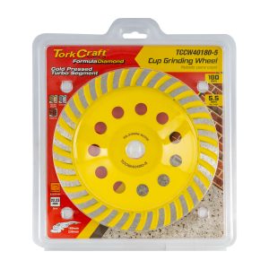 Tork Craft Dia. Cup Wheel 180Mm X 22.23Mm Turbo Cold Pressed Economy