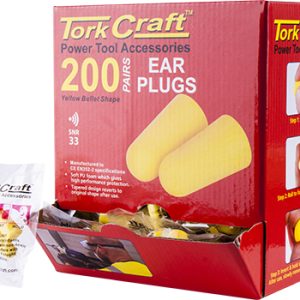 Tork Craft Ear Plug 200Pc Bullet Shape Snr33 Yellow Per Box