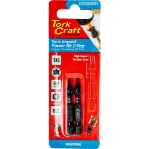 Tork Craft Torx Tx 5 Impact Power Bit 50Mm 2Pc Carded