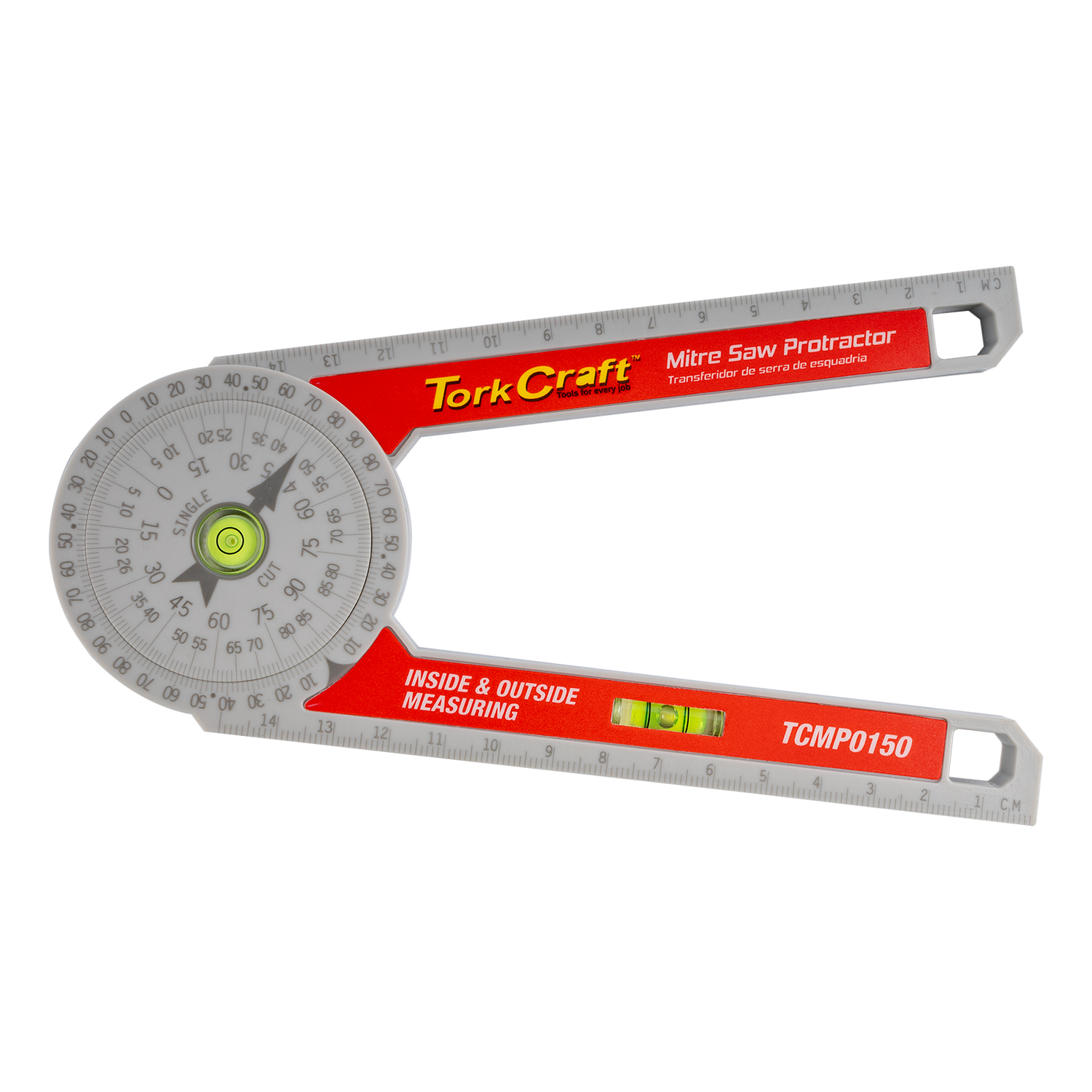 Tork Craft Mitre Saw Level Protractor 150Mm 360 Deg.