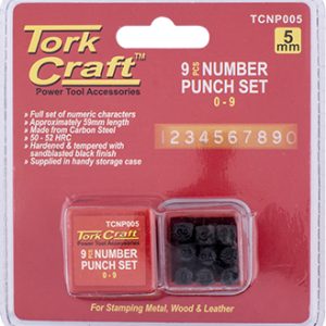 Tork Craft Number Punch Set 5Mm (0-9Mm) Black Finish