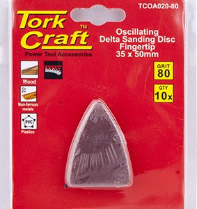 Tork Craft Oscillating Sandpaper A/O 35X50Mm 10Pc Fingertip 80Grit