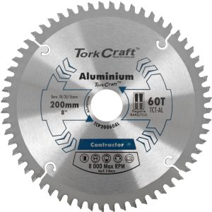 Tork Craft Blade Contactor Alum 200 X 60T 30/20/16 Circular Saw Tct