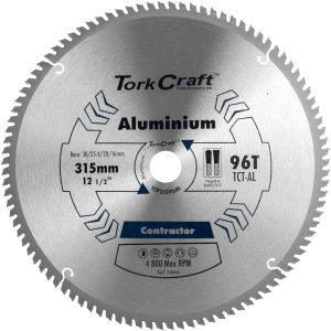 Tork Craft Blade Contractor Alum 315 X 96T 30/1/20/16 Aluminium Circular Saw Tct