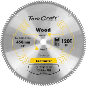 Tork Craft Blade Contractor 450 X 120T 30/1 Circular Saw Tct