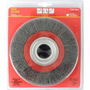 Tork Craft Wire Wheel Brush 150 X 25Mm 0.30Mm Wire Bench Grinder Blister
