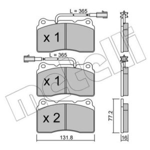 Alfa Brake pad set F - with sensor