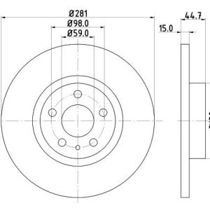 Alfa Brake disc front - solid