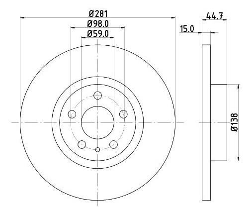 Alfa Brake disc front - solid