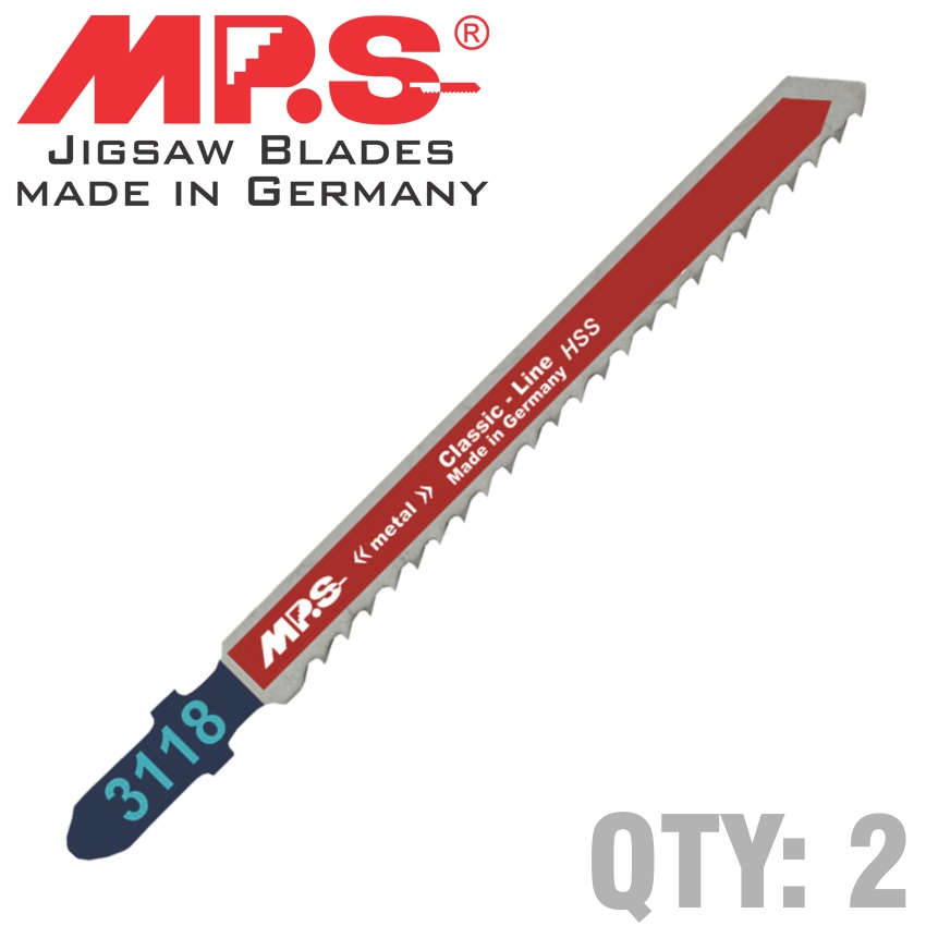 Mps Jigsaw Blade Alum./Plas. 100Mm 8Tpi T-Sh. T127D