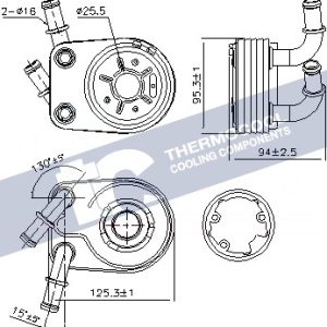 Alfa oil cooler - engine
