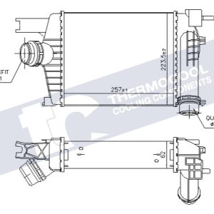 Renault Intercooler - Aluminium (257x216x64)