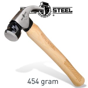 Real Steel Hammer Claw Curved 450G 16Oz Hick. Wood Handle