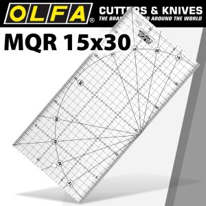 Olfa Metric Quilt Ruler 15Cm X 30Cm - Metric Grid