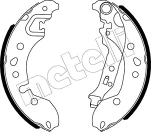 Renault brake shoe set - rear 203.2X38