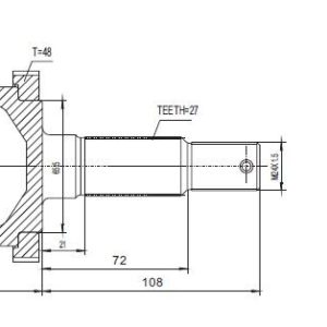 Jeep cv joint - outer (27-32-65.4 48 TEETH)