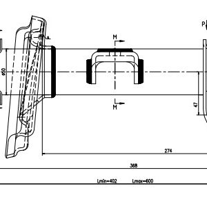 Jeep Gold shock absorber-gas-rear left