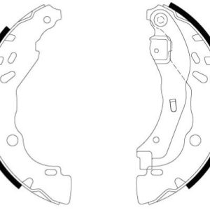 Renault brake shoe set - rear 203x39