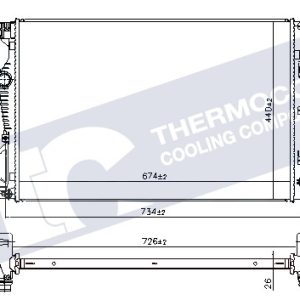 Jeep radiator-cooling-aluminium (674x440x26)