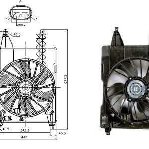 Renault radiator fan-electric