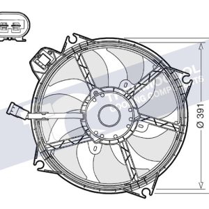 Renault radiator fan-electric (2x 2 PIN)
