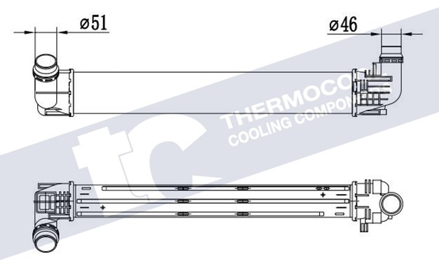 Renault Intercooler - aluminium (655x105x76)