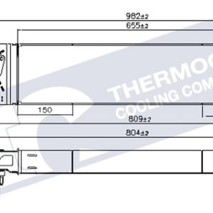 Renault intercooler - aluminium 655x158x64