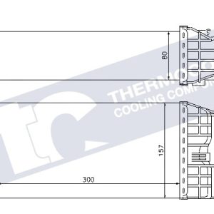 Peugeot intercooler - aluminium 300x157x80