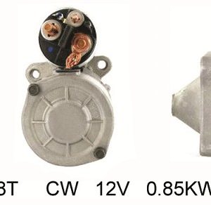 Renault starter motor - 12 volt 8T CW 0.85KW