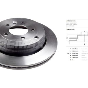 Land Rover brake disc rear - vented 325x20/58.9