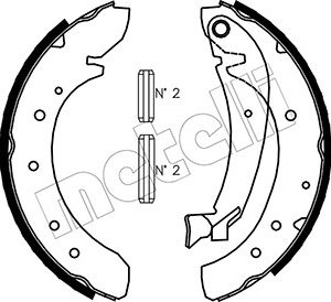Fiat brake shoe set - rear (254X57)