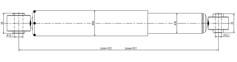 Mitsubishi shock absorber-gas-rear L or R