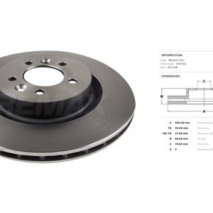 Land Rover brake disc front - vented 360x30/62