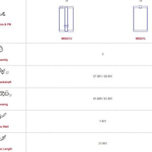 Opel main bearings-unflanged (000)