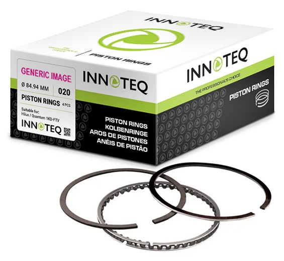Chery piston ring set 4 cyl, 1.2x1.5x2.8 (Size: 000)