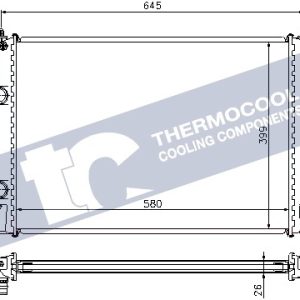 Abarth radiator-cooling-aluminium (580x399x26)