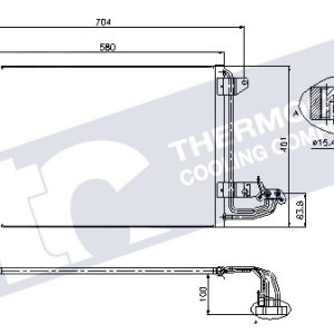 Audi aircon condensor, 580x401x16