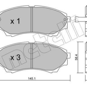 Mazda brake pad set - front 145x59x16
