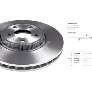 Audi brake disc front - vented 319.8x30/52