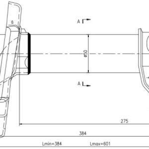 Mazda Gold shock absorber-gas-front left - standard suspension