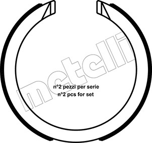 Mazda brake shoes-hand/parking brake 190X25